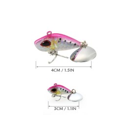 3cm / 10g Lifelike Fishing Lure Swimbait VIB Hard Bait Fish Treble Hook Tackle