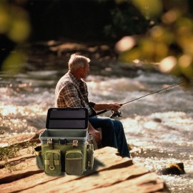 Multifunctional Fishing Backpack with Tackle Box Fishing Gear Utility Storage Shoulder Bag