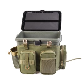 Multifunctional Fishing Backpack with Tackle Box Fishing Gear Utility Storage Shoulder Bag