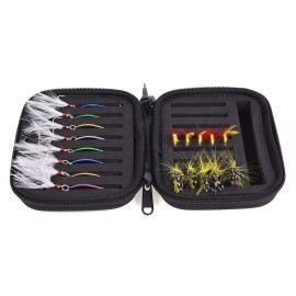 Fishing Flies Bag Protective Case Cover for Fishing Flies Hooks Paillette Spoon Lures Storage Bag Pouch