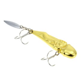 10g / 15g / 25g Fishing Lure with 2 Triple Hooks Spoon Lure Fishing Bait with Reflective Metal Tail Carp Fishing Tackles