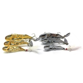 10g / 15g / 25g Fishing Lure with 2 Triple Hooks Spoon Lure Fishing Bait with Reflective Metal Tail Carp Fishing Tackles