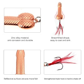 3g / 7g / 11g / 15g Fishing LureTriple Hooks Spoon Lure Fishing Bait with Reflective Feather Tail Carp Fishing Tackles