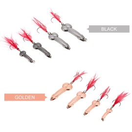 3g / 7g / 11g / 15g Fishing LureTriple Hooks Spoon Lure Fishing Bait with Reflective Feather Tail Carp Fishing Tackles