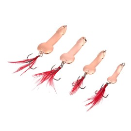 3g / 7g / 11g / 15g Fishing LureTriple Hooks Spoon Lure Fishing Bait with Reflective Feather Tail Carp Fishing Tackles