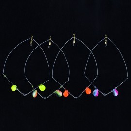Anti-tangle Steel Wire Balance Bracket Sea Fishing String Rig with Swivel Sequins