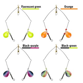 Anti-tangle Steel Wire Balance Bracket Sea Fishing String Rig with Swivel Sequins