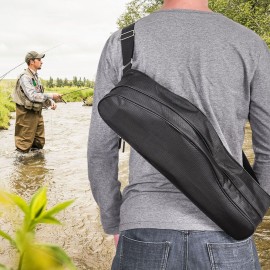 Portable Fishing Rod Bag 50CM Fishing Pole Carry Bag Fishing Tackle Tool Holder Fishing Gears Organizer Storage Bag