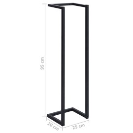 Towel Rack Black 25x20x95 cm Iron