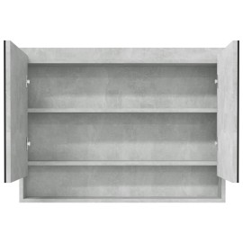 Bathroom Mirror Cabinet 80x15x60 cm MDF Concrete Grey