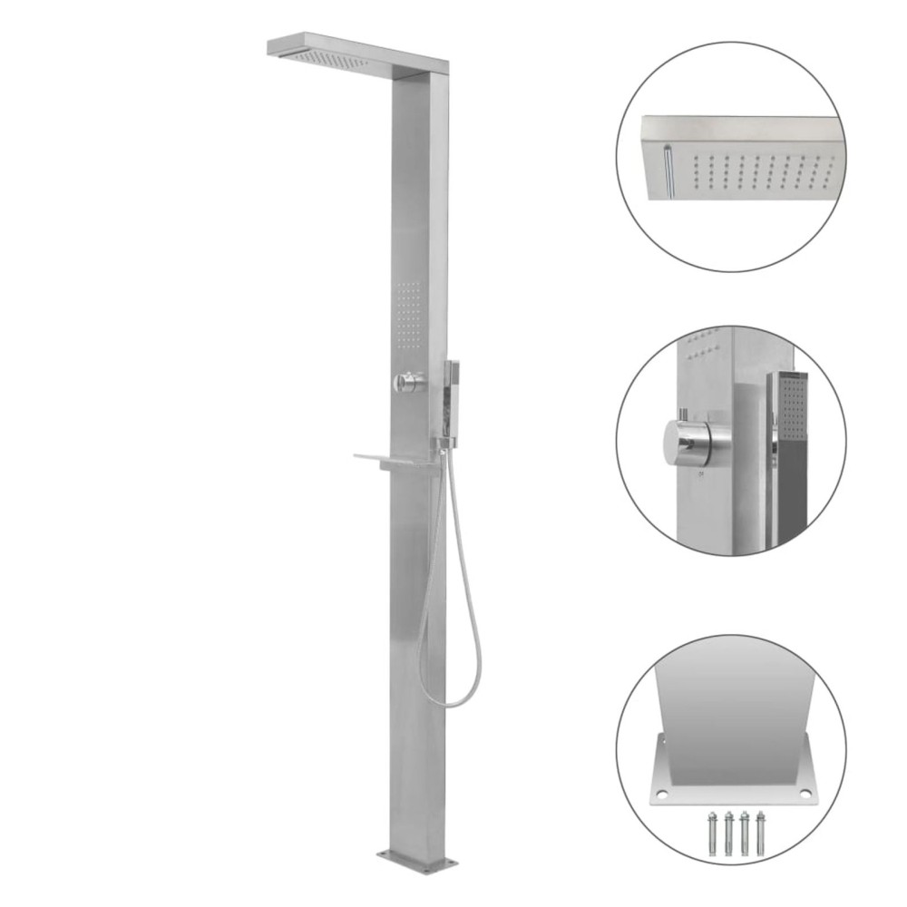  Outdoor Shower Stainless Steel Square