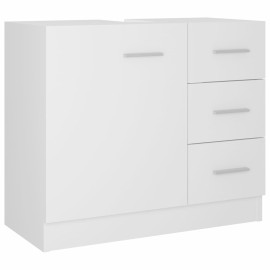 Sink Cabinet White 63x30x54 cm Chipboard
