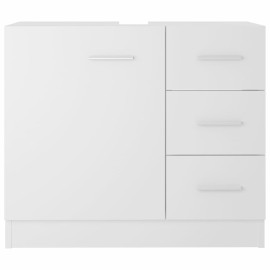 Sink Cabinet White 63x30x54 cm Chipboard