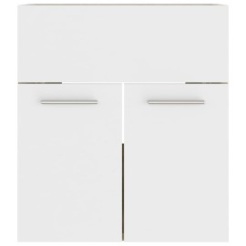 Sink Cabinet White and Sonoma Oak 41x38.5x46 cm Chipboard