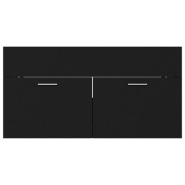 Sink Cabinet Black 90x38.5x46 cm Chipboard