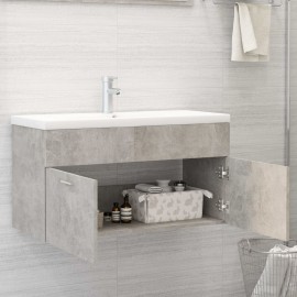 Sink Cabinet Concrete Grey 90x38.5x46 cm Chipboard