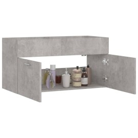Sink Cabinet Concrete Grey 90x38.5x46 cm Chipboard