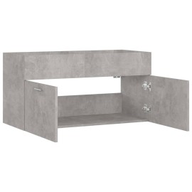 Sink Cabinet Concrete Grey 90x38.5x46 cm Chipboard