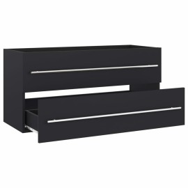 2 Piece Bathroom Furniture Set Grey Chipboard