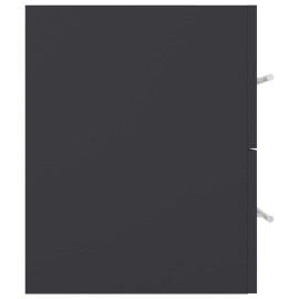 2 Piece Bathroom Furniture Set Grey Chipboard