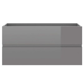Sink Cabinet High Gloss Grey 90x38.5x45 cm Chipboard