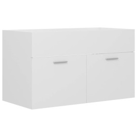 Sink Cabinet White 80x38.5x46 cm Chipboard