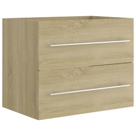 2 Piece Bathroom Furniture Set Sonoma Oak Chipboard