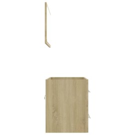 2 Piece Bathroom Furniture Set Sonoma Oak Chipboard