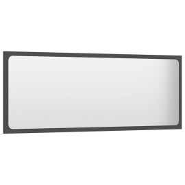 2 Piece Bathroom Furniture Set Grey Chipboard