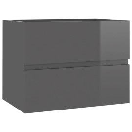2 Piece Bathroom Furniture Set Grey Chipboard