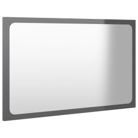 2 Piece Bathroom Furniture Set Grey Chipboard