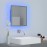 LED Bathroom Mirror High Gloss Grey 40x8.5x37 cm Chipboard