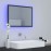 LED Bathroom Mirror High Gloss Grey 60x8.5x37 cm Chipboard