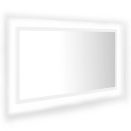 LED Bathroom Mirror White 80x8.5x37 cm Chipboard