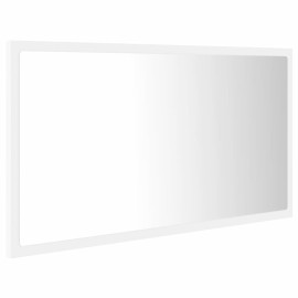 LED Bathroom Mirror White 80x8.5x37 cm Chipboard