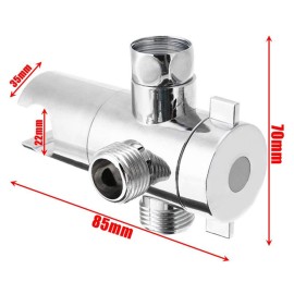 3-Way Shower Head Diverter Mount Combo Shower Arm Mounted Valve Fixer Bracket