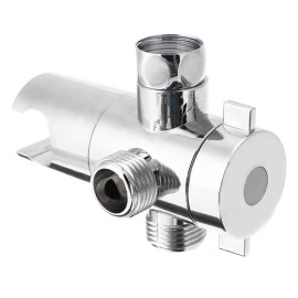 3-Way Shower Head Diverter Mount Combo Shower Arm Mounted Valve Fixer Bracket