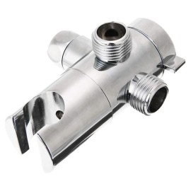 3-Way Shower Head Diverter Mount Combo Shower Arm Mounted Valve Fixer Bracket