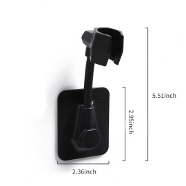 360°Rotate Shower Head Holder Adjustable Self-Adhesive Shower Arm Mount Wall Mounted Handheld Shower Holders Stainless Steel Showerhead Bracket Replacement for Bathroom Bathtub