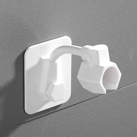 360°Rotate Shower Head Holder Adjustable Self-Adhesive Shower Arm Mount Wall Mounted Handheld Shower Holders Stainless Steel Showerhead Bracket Replacement for Bathroom Bathtub