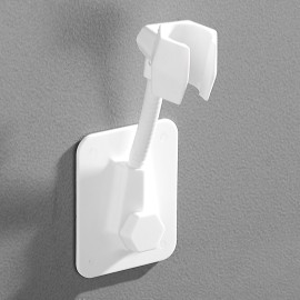 360°Rotate Shower Head Holder Adjustable Self-Adhesive Shower Arm Mount Wall Mounted Handheld Shower Holders Stainless Steel Showerhead Bracket Replacement for Bathroom Bathtub