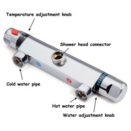 Interface Thread 3/4'' Nozzle Upward Type Tempreture Adjustable Shower Valve Faucet