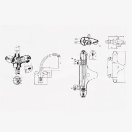 Interface Thread 3/4'' Nozzle Upward Type Tempreture Adjustable Shower Valve Faucet
