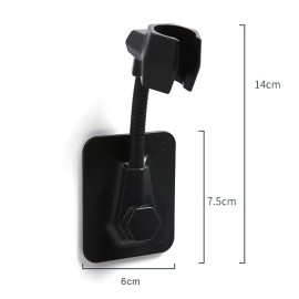 Shower Head Holder 360° Rotating Hose Base Adjustable Bracket Punch-free Bathroom Accessory