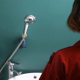 Shower Head Holder 360° Rotating Hose Base Adjustable Bracket Punch-free Bathroom Accessory