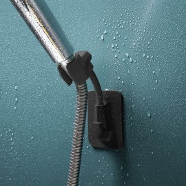 Shower Head Holder 360° Rotating Hose Base Adjustable Bracket Punch-free Bathroom Accessory
