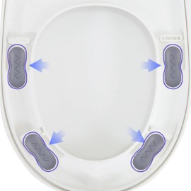 4PCS Toilet Seat Buffers Seat Bumpers Self-Adhesive Toilet Seat Stoppers Toilet Lid Seat Buffer Spacers for Bidet Attachment