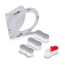 4PCS Toilet Seat Buffers Seat Bumpers Self-Adhesive Toilet Seat Stoppers Toilet Lid Seat Buffer Spacers for Bidet Attachment
