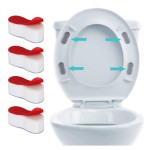 4PCS Toilet Seat Buffers Seat Bumpers Self-Adhesive Toilet Seat Stoppers Toilet Lid Seat Buffer Spacers for Bidet Attachment