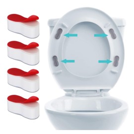 4PCS Toilet Seat Buffers Seat Bumpers Self-Adhesive Toilet Seat Stoppers Toilet Lid Seat Buffer Spacers for Bidet Attachment